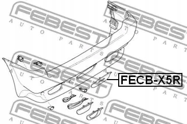 фото №2, Заглушка бампера фаркоп fecb-x5r febest