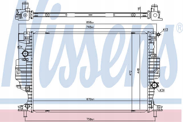 фото №12, Радіаторів двигуна nissens 620152 5184274 ford