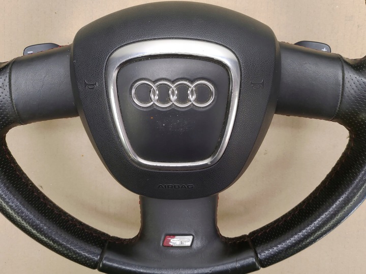 фото №11, Руль + подушка безопасности кожаный лепестки s-line sline audi a3 8p годы 03-08