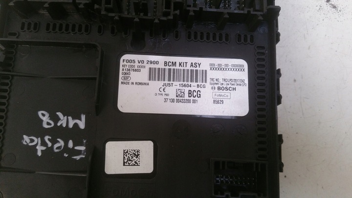 фото №3, Модуль bsi ju5t15604bcg ford fiesta mk8