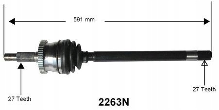 фото №1, Піввісь привідна jeep grand cherokee 1999 - 2004