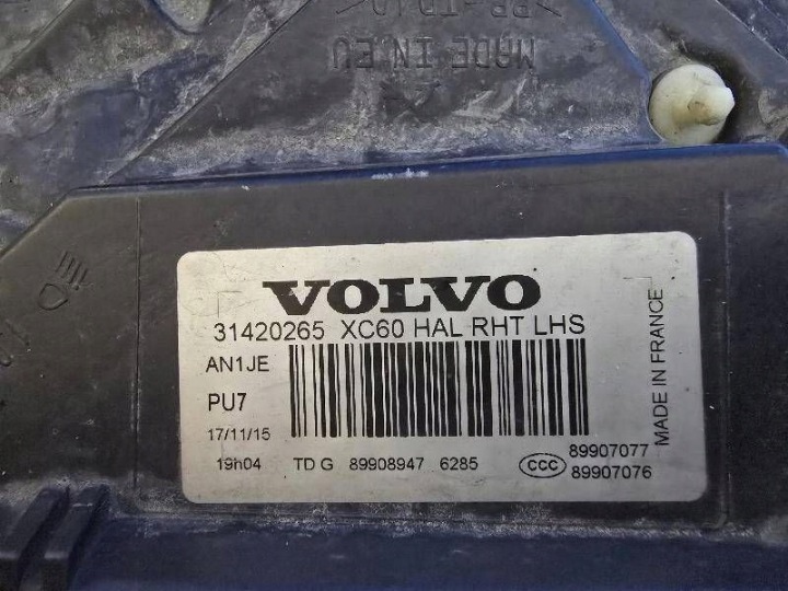 фото №16, Volvo xc60 i рестайлинг 13- 31420265 фара передняя левая обычная