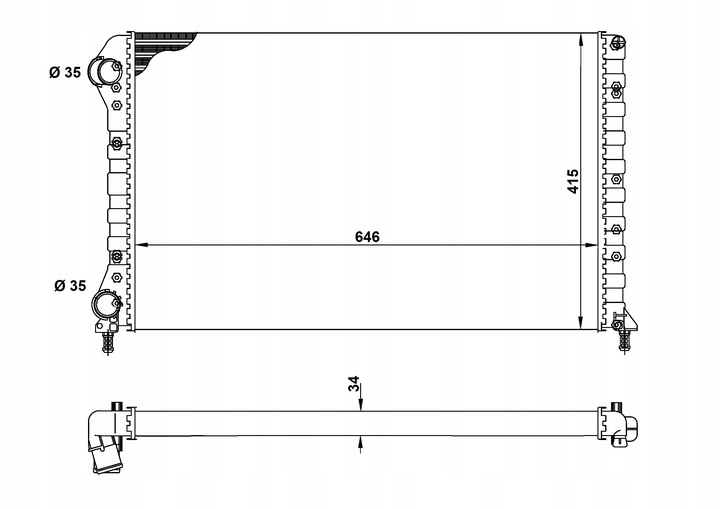 фото №13, Радіаторів двигуна nrf 51779232 46767293 46803035 5