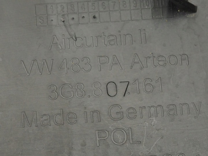 фото №14, Vw arteon уловитель впуск руль перед левый ползун