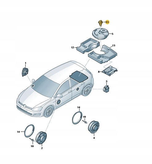 фото №15, Винт гайка крепление колёса запасного 127 vw audi seat skoda 5q0803899