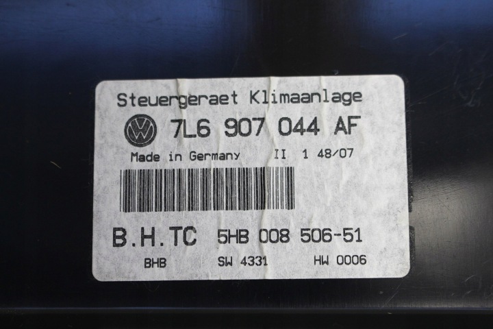 фото №6, Vw touareg fl панель клімат кондиціонера 7l6907044af 7l6907044ak перед зад