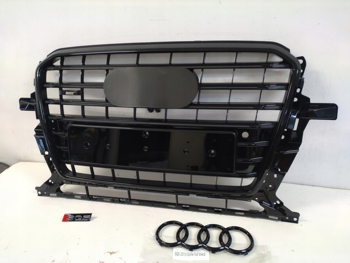 фото №10, Sq5 нова решітка радіатор решітка радіатора audi q5 8r0 рестайлінг 2012-16 повний чорний s-line