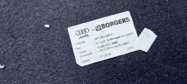 фото №6, Боковина багажника праві audi a6 c6 sedan 4f5863888a