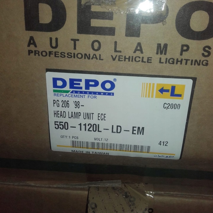 фото №12, Фара лампа перед ліва peugeot 206 hb 98-03