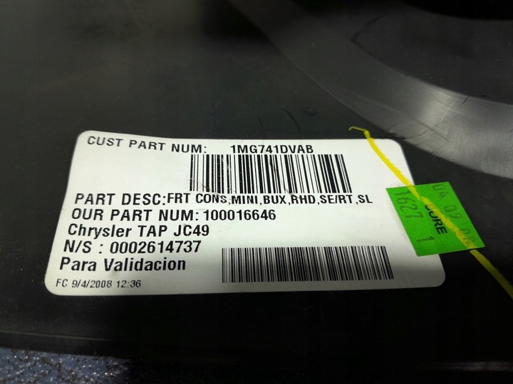 фото №9, Dodge journey туннель средний подлокотник 1ef461dvad 1mg741dvab