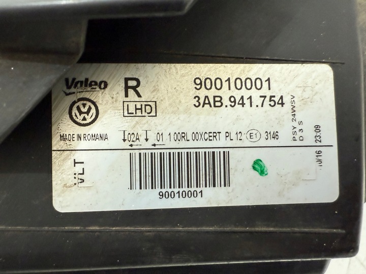 фото №6, Volkswagen passat b7 3a лампа передняя правая перед идеальное состояние bi ксенон поворотный