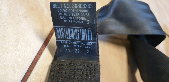 фото №9, Pas безопасности натяжитель заднее volvo s-80 ii oem номер