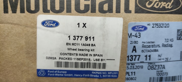 фото №2, Ступиця з підшипник колеса зад ford transit mk7