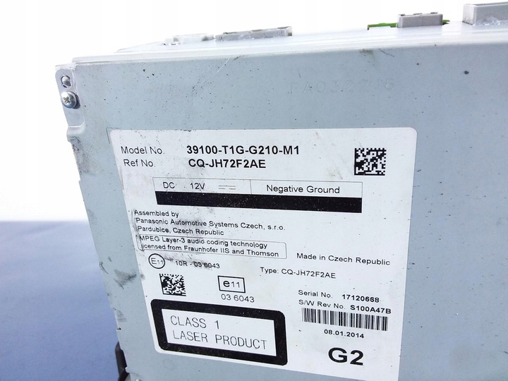 фото №4, Honda cr-v iv радіо 39100-t1g-g210-m1