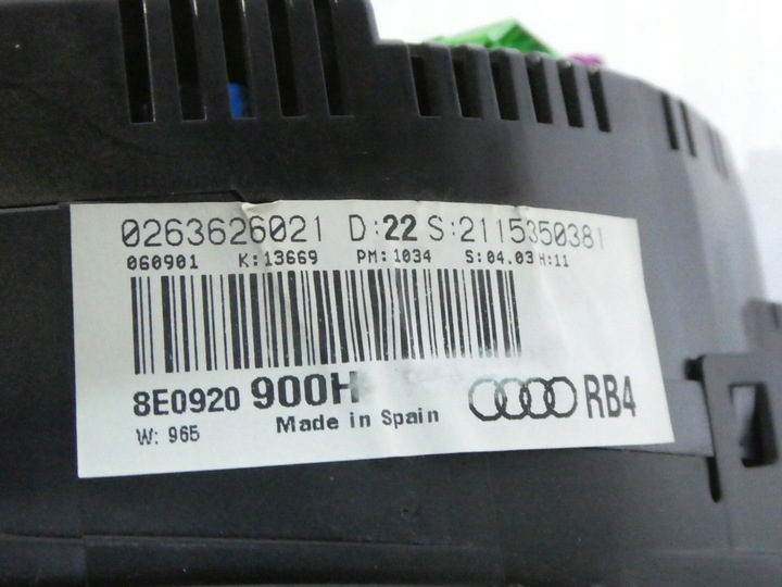 фото №5, Спідометр  прилади audi a4 b6 3.0 v6 автомат 8e0920900h