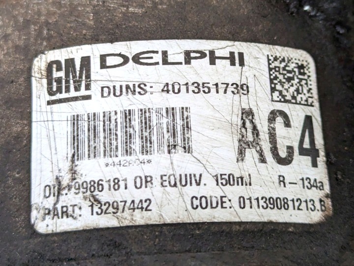 фото №8, Компрессор кондиционера opel astra h рестайлинг 2009 13297442