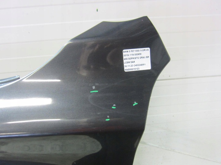фото №11, Bmw 5 f07 gt крыло левый переднее перед a90 sophisto grau 7248433