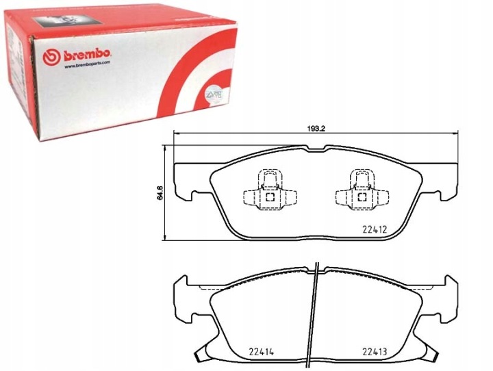фото №15, Brembo p 24 188 комплект гальмівні колодки гальмівних, гальма дискові