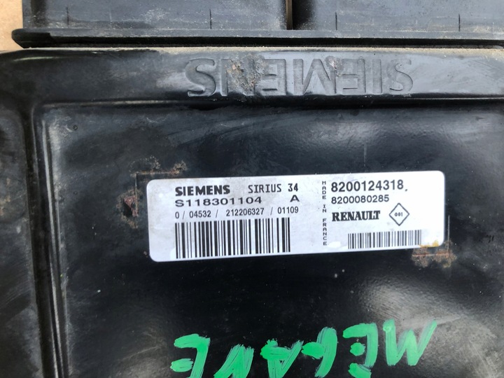 фото №8, Компьютер двигателя renault scenic i 99-02 s118301104a 8200124318