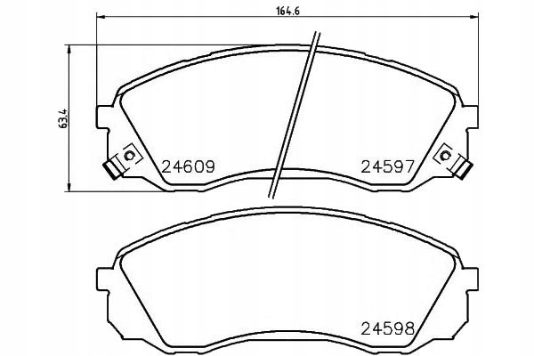 фото №1, Тормозные колодки тормозные kia перед carnival 06- h1 08- tex