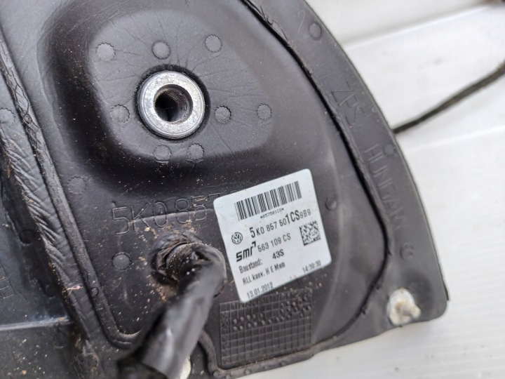 фото №11, Volkswagen vw golf vi 6 зеркало левое 9 pin 5k0857501cs англичанин uk