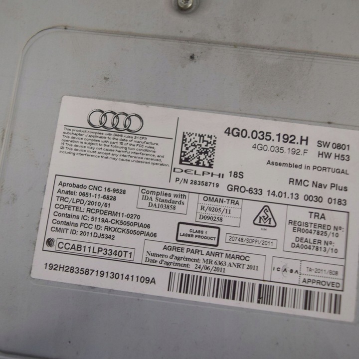 фото №6, Audi a7 s7 4g 2013 панель / радиопроигрыватель cd/dvd/gps