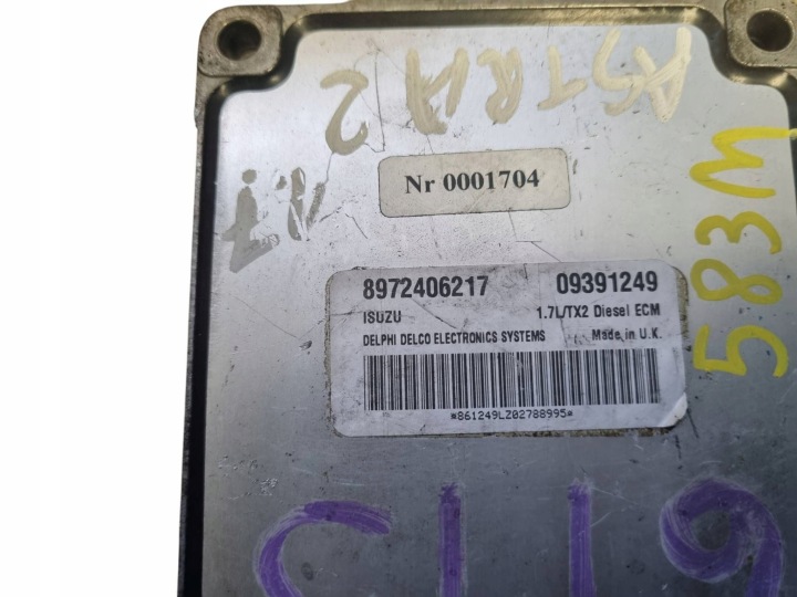фото №8, Блок керування двигуном (ecu) комп'ютер ecu opel meriva a astra ii g 1.7 dti 8972406217