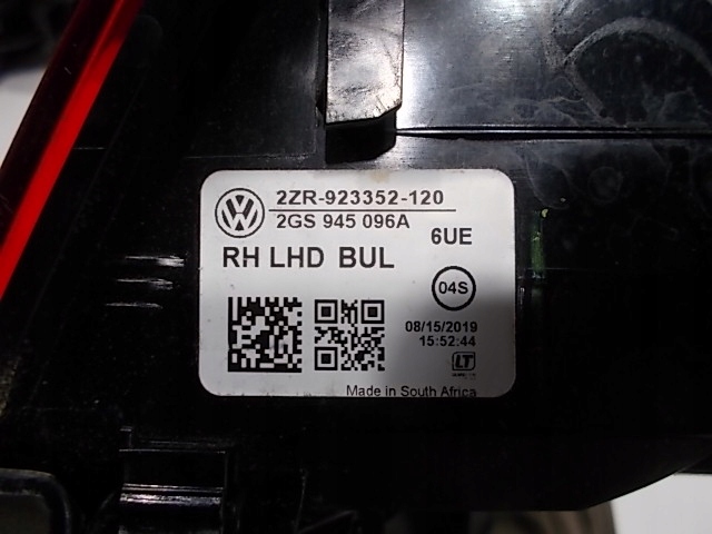 фото №9, Vw polo 2g 17-22 лампа зад права org eu !!!