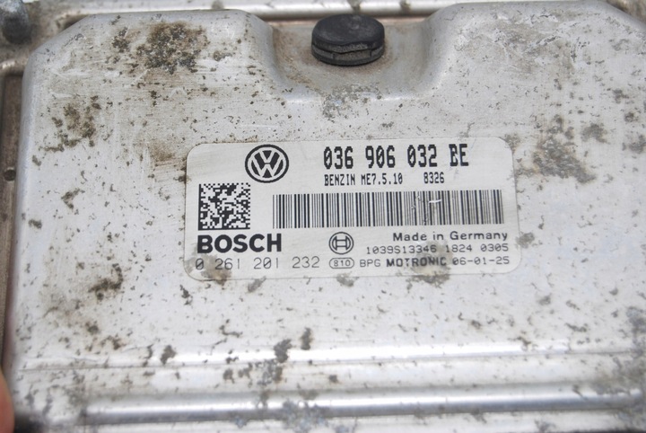 фото №7, Компьютер блок управления двигателя vw golf v plus 1,4 16v 036906032be 0261201232