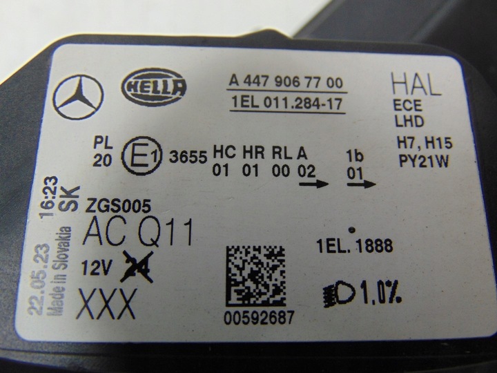 фото №15, Лампа левая перед mercedes vito w447 a4479067700 идеальное состояние демонтаж европа