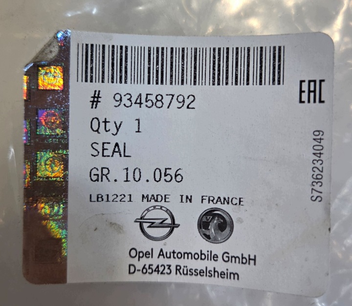 фото №6, Opel vivaro b уплотнитель стёкла боковой зад 93458792 новая оригинал