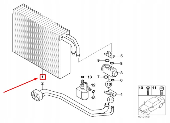 фото №5, Bmw 7 e65 e66 e67 випарник кондиціонера передній 9134628 64119134628