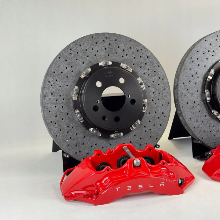 фото №6, Конверсия тормоза керамические перед tesla модель s 390x36mm 6t brembo oem