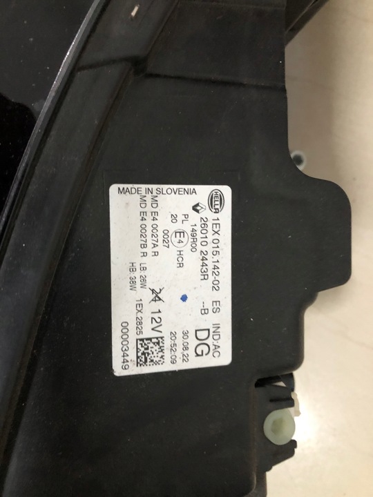 фото №6, Renault megane v комплект лампа лампа ліва права перед 260607213r 260607213r