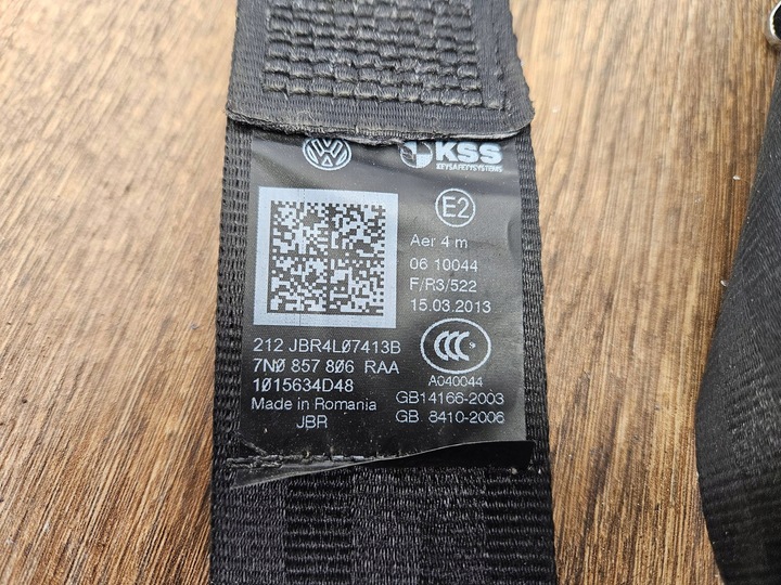 фото №6, Vw sharan ii 010- зад праві pas безпеки 7n0857806