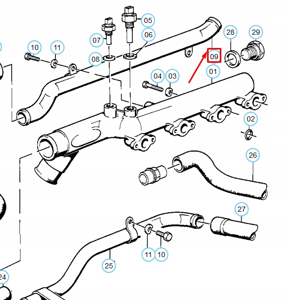 фото №9, Шланг водяной термостата bmw 3 e30 11531309693