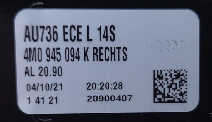 фото №12, Лампы зад led динамичный audi q7 4m 4m0945093k 4m0945094k