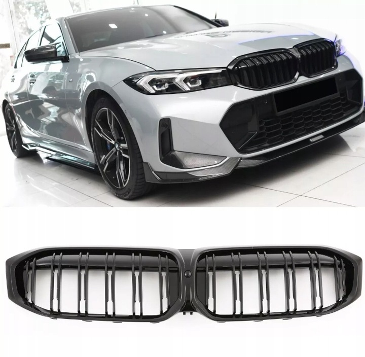 фото №10, Решітки радіатора решітка радіатора бампера чорний блиск do bmw g20 g21 2022-2024 + lci рестайлінг