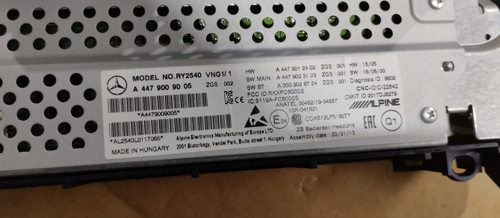 фото №9, Радіо навігація екран mercedes vito w447 20r a4479009005 оригінал eu