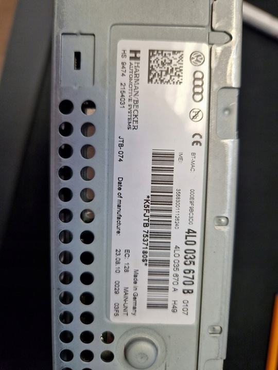 фото №5, Зчитувач mmi audi q7 4l рестайлінг 4l0035670b