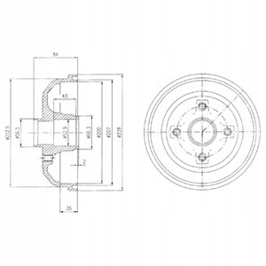 фото №2, Delphi барабан тормозной зад opel corsa b, corsa c 1