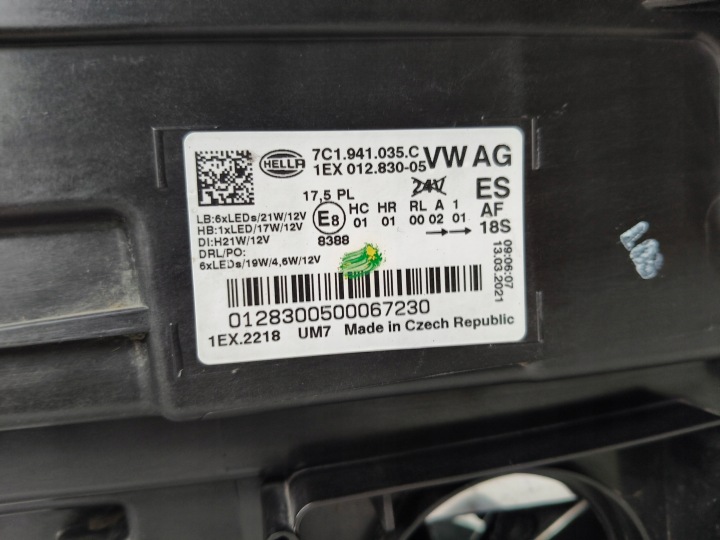 фото №16, Фара ліва фара vw crafter ii 7c 7c0 17- man tge повний led