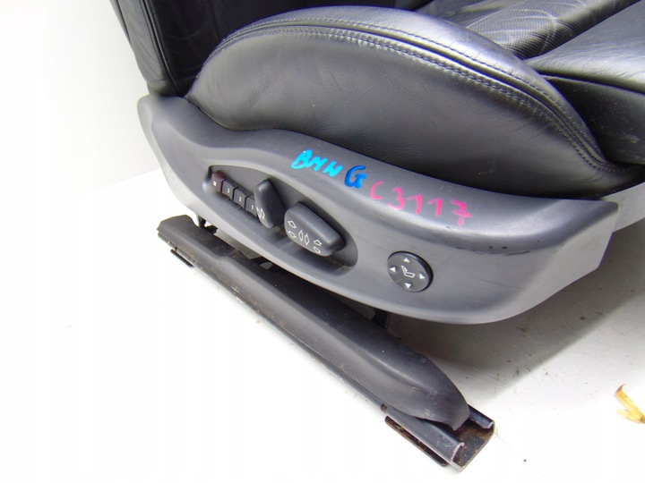 фото №10, Сидіння водія пасажира комплект зад чорна шкіра bmw e63