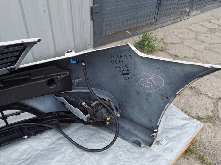 фото №7, Saab 93 9-3 ii рестайлінг 07-11 бампер передній комплектний омивачі 12769741