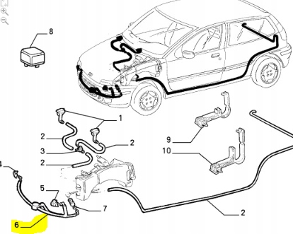 фото №14, Клапан омывателя фары перед fiat punto oem номер 7773597