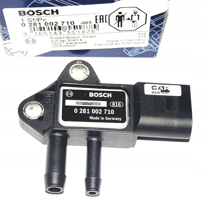фото №1, Bosch 0281002710 датчик давление выхлопных газов разницы давление dpf 07z906051a