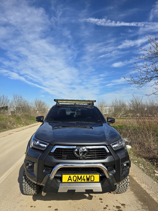 фото №9, Toyota hilux обладнання трубами передні amazon хром kangur труби