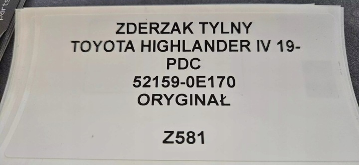 фото №10, Бампер заднє toyota highlander iv 2019- pdc оригінал