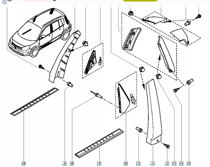 фото №11, Треугольник зеркало renault scenic ii 7701207926