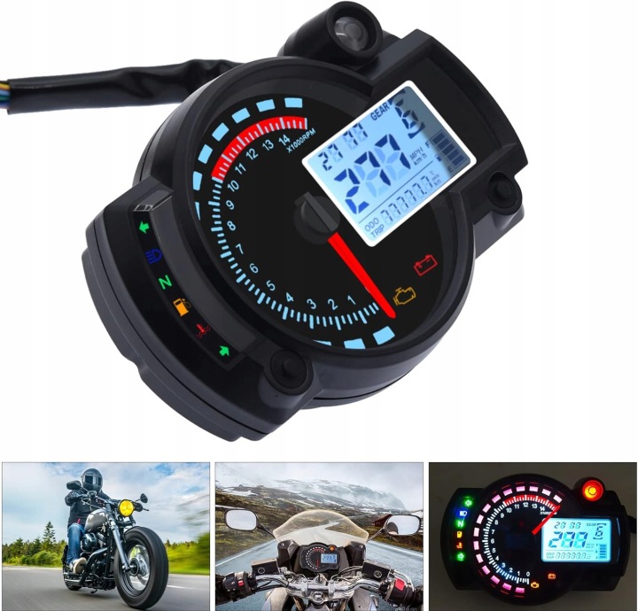 фото №5, 14000rpm спидометр мотоциклетный lcd rx2n 0-299 km/h